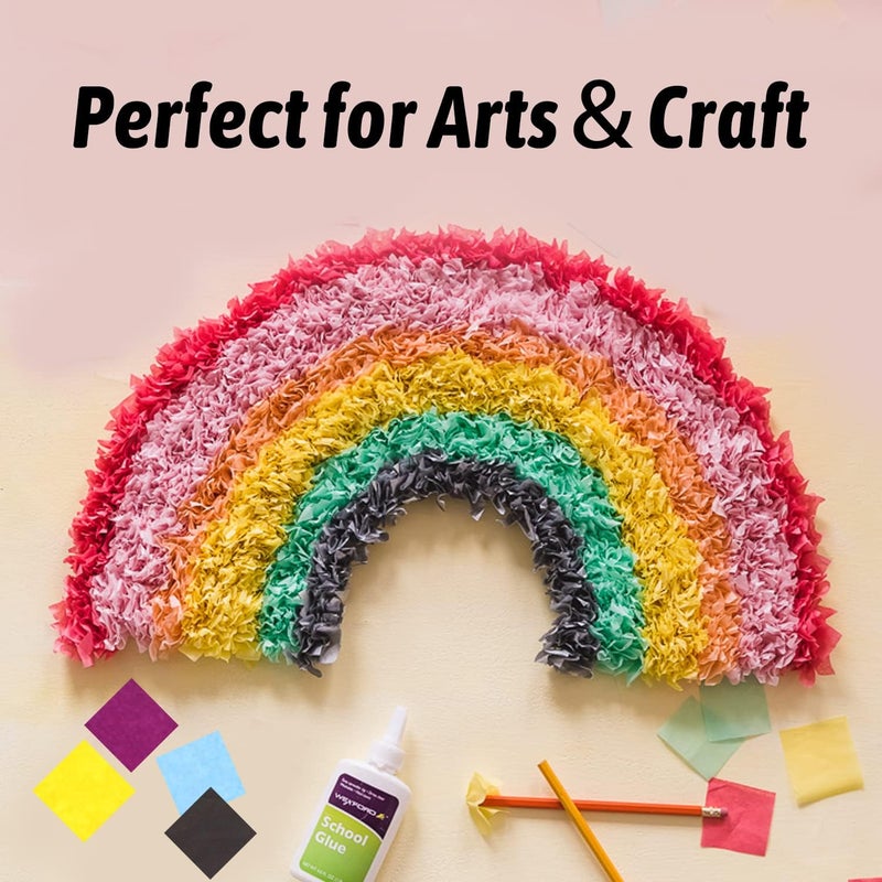 CCINEE 12000 Pcs 1 Inch Tissue Paper Squares, 30 Assorted Colors Art Rainbow Tissue Paper Multicolor Tissue Mosaic Squares for Arts Craft Classroom DIY Project Scrapbooking Party Supply - Image 4